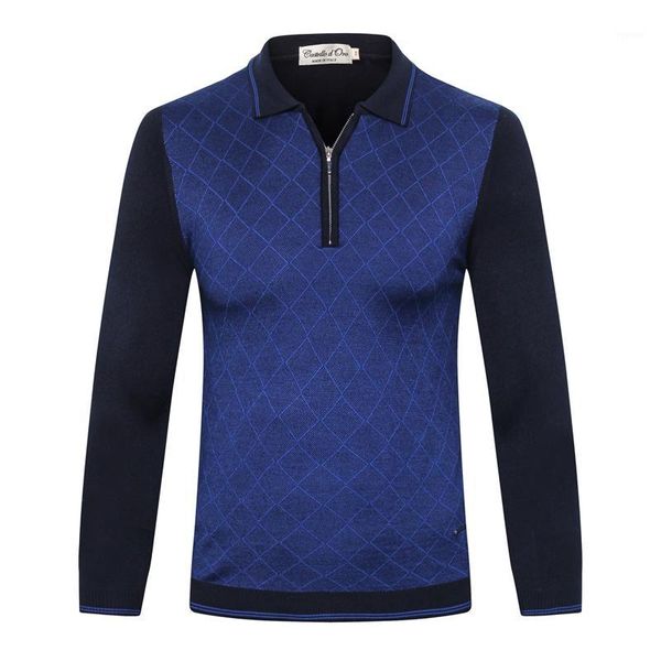 

sweater wool men's 2020 new fashion casual zipper warm lattice embroidery big size -6xl, White;black