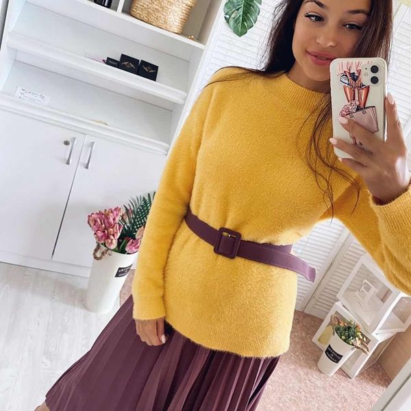 

2021 new oversized women basic turtleneck sweater autumn winter female pullover loose elegant knitted christmas sweaters uzgk, White;black