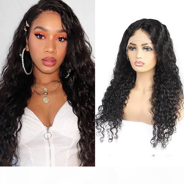 

meetu 13*1 transparent lace frontal human hair wigs loose deep curly wigs human hair lace front wig body straight brazilian water peruvian, Black;brown