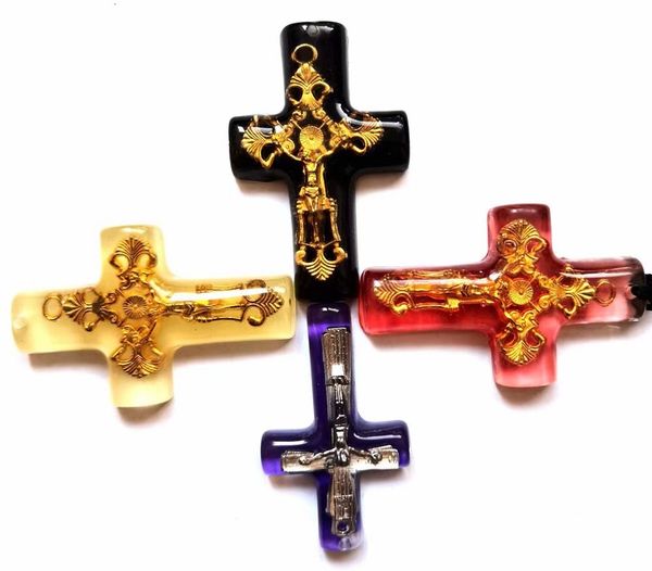 

yqtdmy 12 pcs mixed color cross charming keychain specimen keychain crafts, Slivery;golden