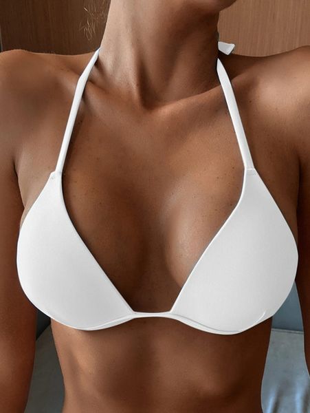 

halter triangle bikini v8ux#, White;black