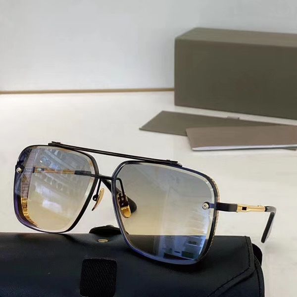 

2021men popular model m six sunglasses metal vintage fashion style sunglasses square frameless uv 400 lens come with package classical style, White;black