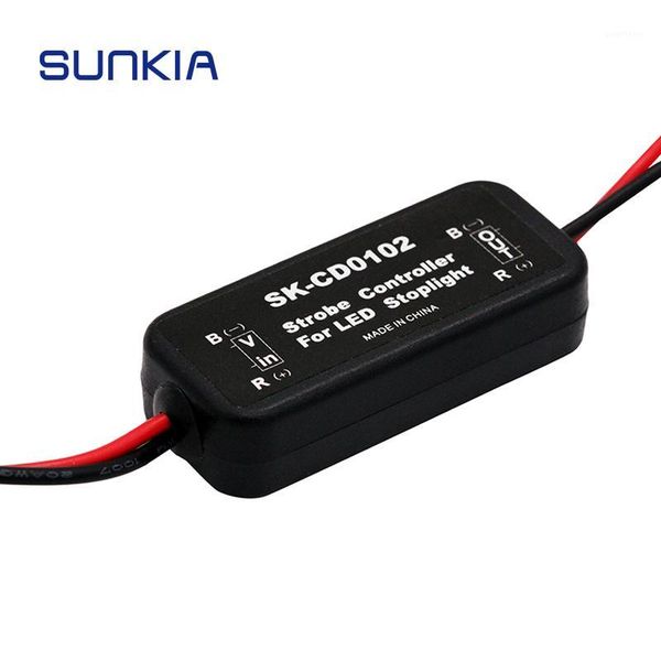 

sunkia gs-100a 1pcs brake lights strob controller led tail light controller box with fast and slow flash warming function1