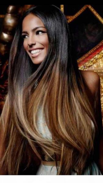 

full lace human hair wig senior silk mono long wavy full lace wigs brazilian virgin hair 100% with bangs for women color #1 30# #t color, Black;brown