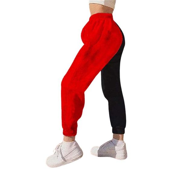 

2021 fashion female trousers elastic high waist loose pants ankle banded pants for women s//l/xl, Black;white