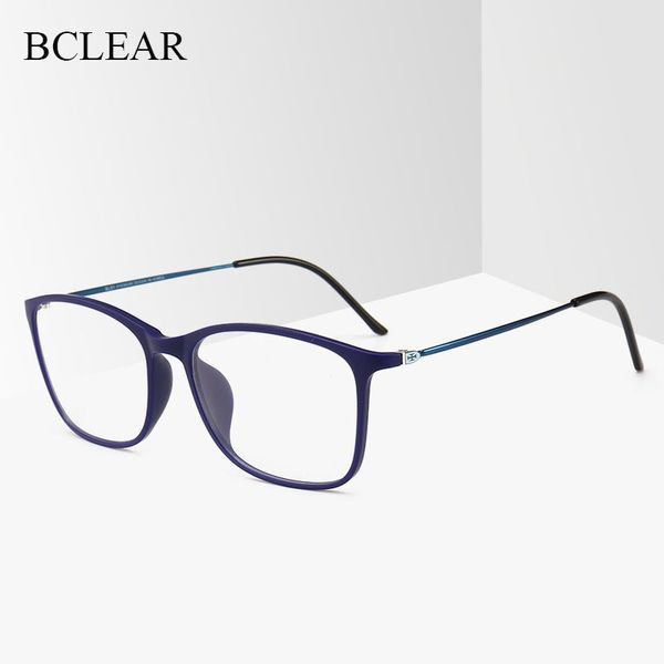 

bclear fashion tr90 glasses frame men or women ultralight square plain glass eyeglasses male optical frame eyewear t200428, Silver