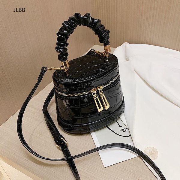 

cross body luxury handbag women bag leather bucket bags for crossbody shoulder stone pattern female handle purse bolso