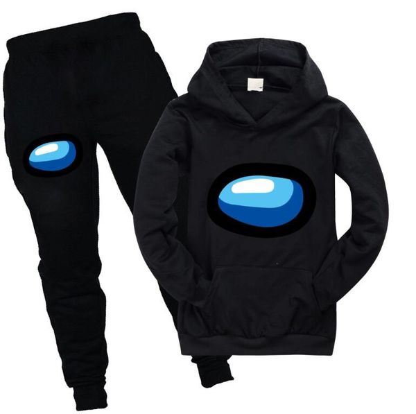 

among us sport suits hoodies +pants 2pcs set child clothing sets children birthday suit girls/boys tracksuits kids, White