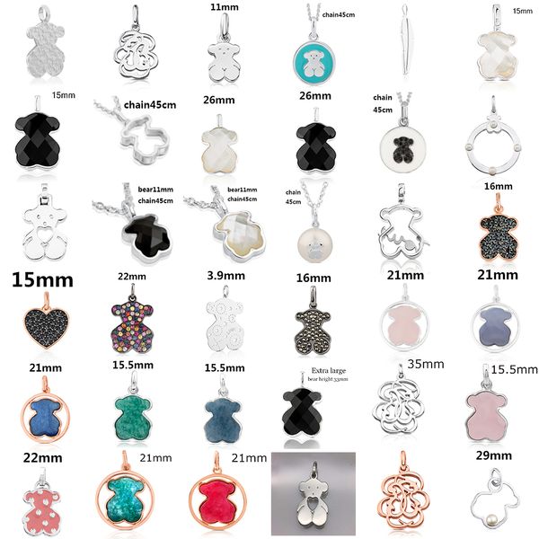 

new 100% 925 sterling silver bear pendant elegant fashion women's jewelry manufacturer wholesale
