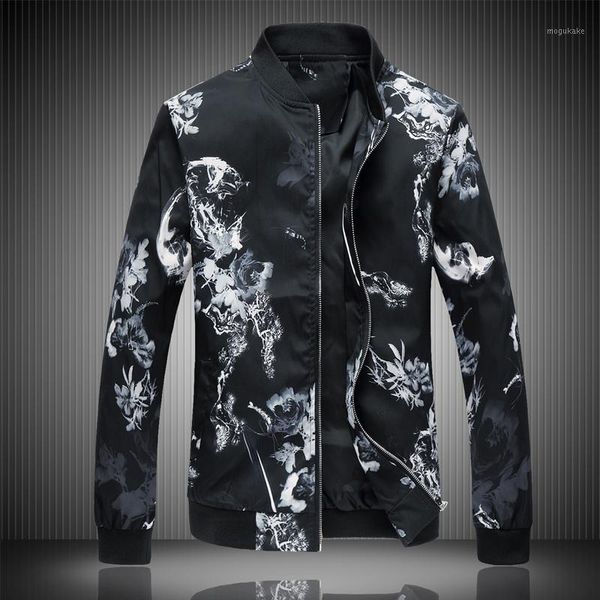 

2020 spring men's jacket prints, plus size fashion youth jacket ,summer men's white suits coat m-5xl 6xl1, Black;brown