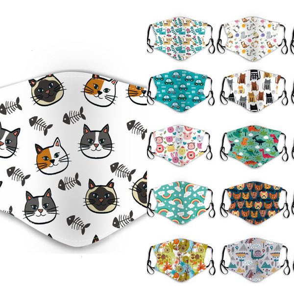 

masks face face kids designer car mask rainbow meow children's cartoon mask pm2.5 dustproof smo xxs2