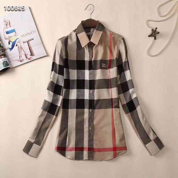 

good brand sweaters family b classic plaid shirt women's design niche 2019 autumn new wear british s 7r9t, White;black
