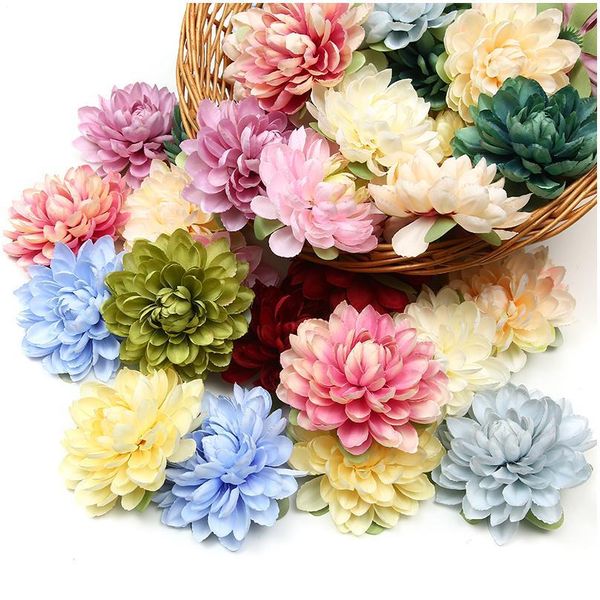 

1pcs silk artificial flowers big chrysanthemum for wedding home decoration diy craft bridal wreath scrapbooking fake flo jllwzt