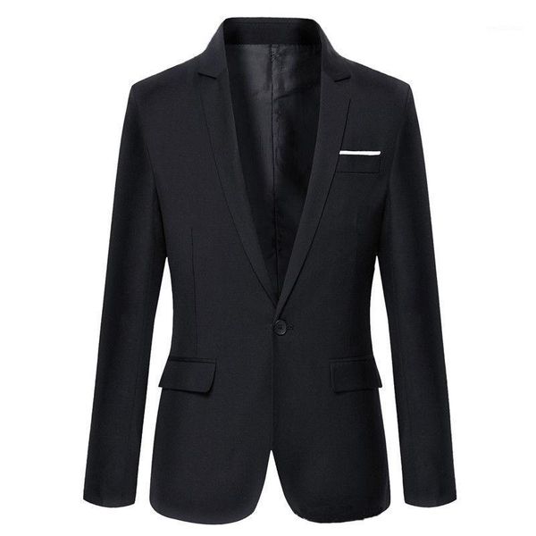

men's 2020 office suit jackets fashion slim business wedding party cotton jacket solid mens suit 4 colors1, White;black