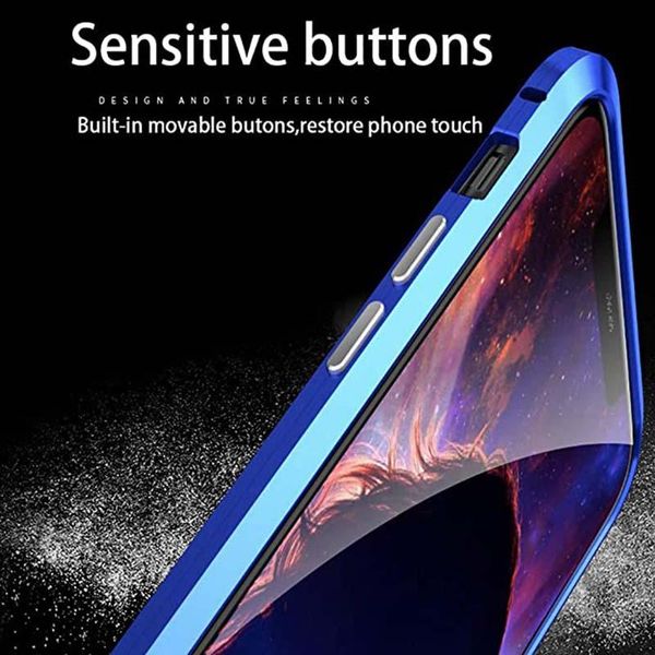 

double side glass magnetic metal case for samsung galaxy a51 a71 a21s a31 a50 a70 a81 m31 a11 a30s a40 a10 h sqchnj