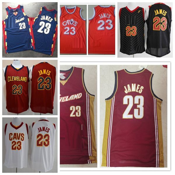 

men lebron 23 james jersey men mitchell & ness 2003-04 hardwoodclassics basketball jersey 01, Black;red