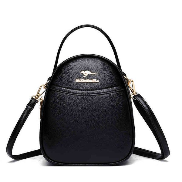 

dihao kangaroo soft leather bag 2021 new women's mini one shoulder msenger bag tide three-layer net red mobile phone bag
