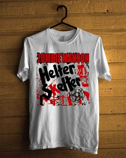 

new rob zombie marilyn manson helter skelter white men custom size 2xl short sleeve man clothing hoodie designers t shirts sweatshirt