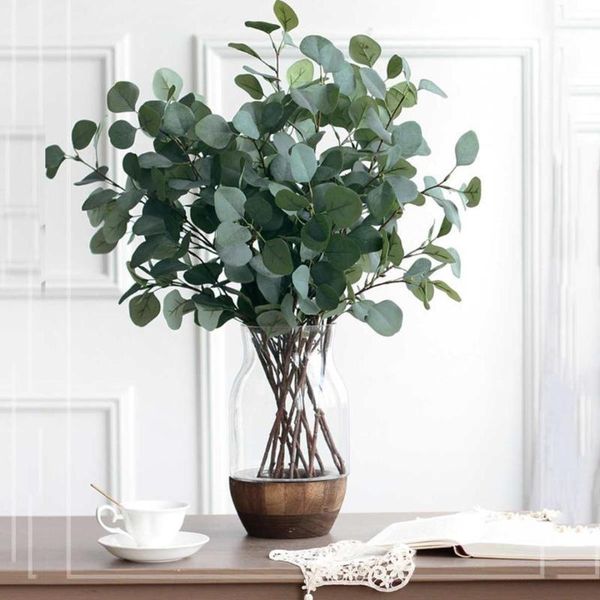 

decorative flowers & wreaths 86cm artificial plant eucalyptus tree branch leaf faux garland for wedding/garden/christmas/home decor1
