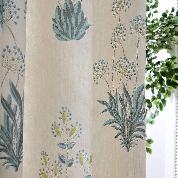 

cleon cotton linen printe pastoral window curtains for living room bedroom kitchen blackout luxury curtain drape home decorative