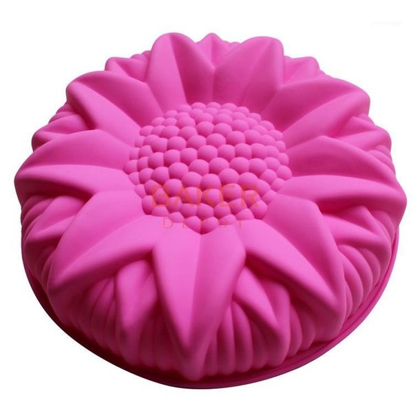 Kuchenwerkzeuge Großhandel - Große Silikonform Dessertformen Große Sonnenblumen-Gebäckformen SCM-003-31