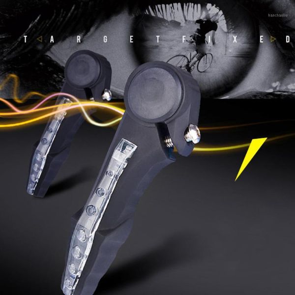 

bike lights 1 pair bicycle handlebar led turn flash light cycling mountain handle bar end night safety warning lamp (red light)1