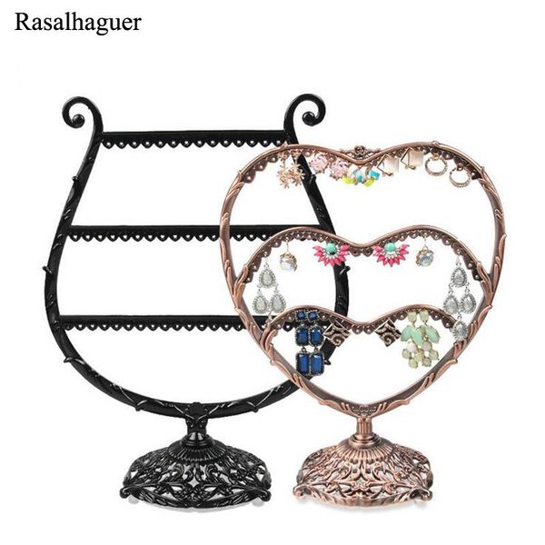 

fashion jewelry display earring holder jewelry organizer storage earring display stand for earrings rack shelf two types, Pink;blue