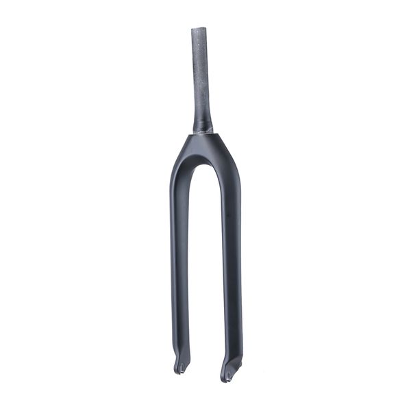

bicycle front fork mountain cone tube carbon fiber bicycle hard fork disc brake black tube front fork mountain matte