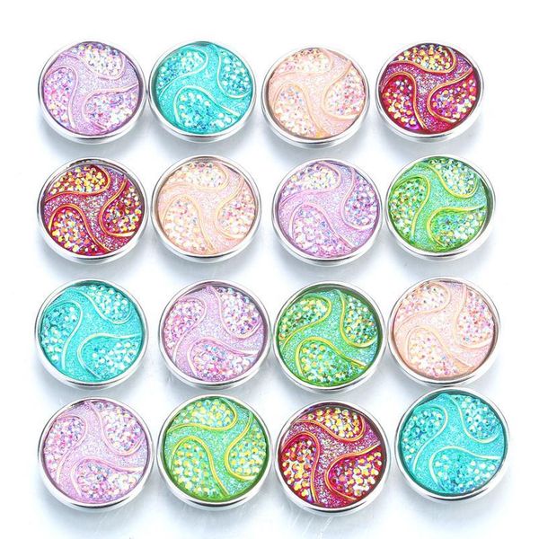 

10pcs/lot new snap button jewelry mixed style ginger resin snap buttons fit snap bracelet bangles button jlldoi