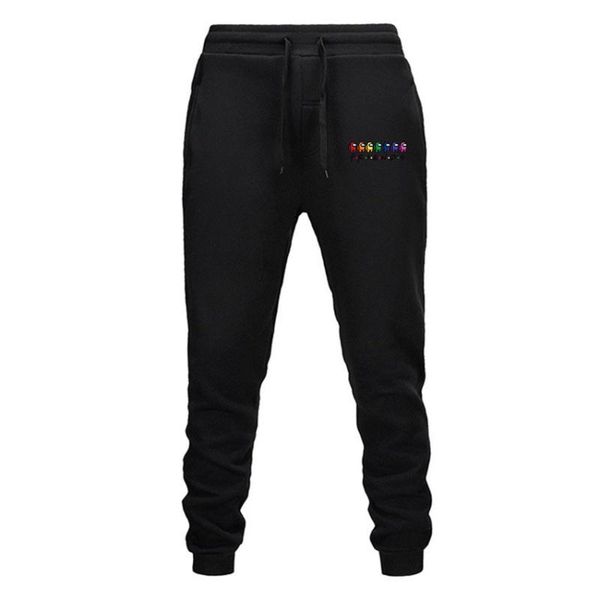 

men's pants black friends print joggers male trousers casual sweatpants fitness