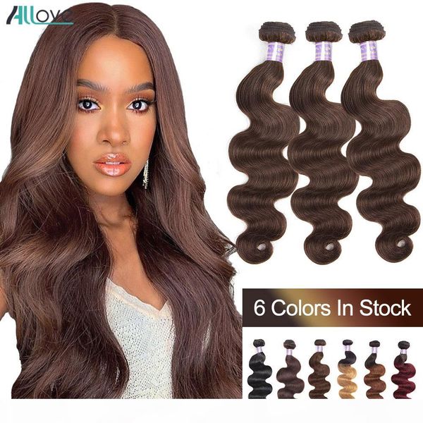 

allove ombre body wave hair bundles 1b 30 colored human hair bundles #2 #4 peruvian brown hair 1b 99j burgundy bundles non remy, Black