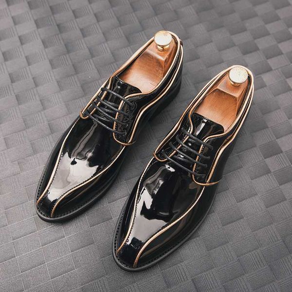 

cimim brand new men business fashion casual shoes italy dress office men party formal shoes luxury hairstylist leather, Black