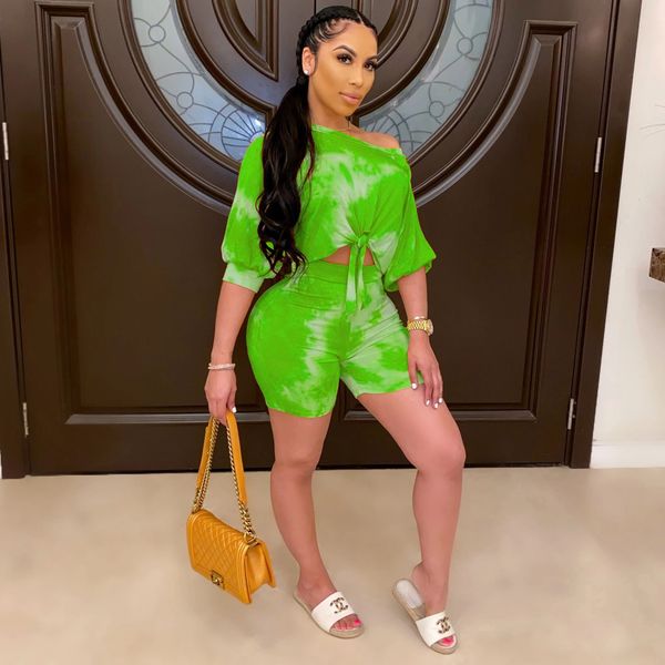 

2020 two piece set women casual sports crop biker shorts summer outfits plus size short matching sets printed leisure sports suit, Gray