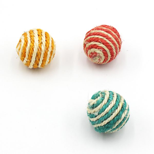 

cat toy knitting ball pets cats sisal balls family circular pet supplies multi color options 0 6mya j2