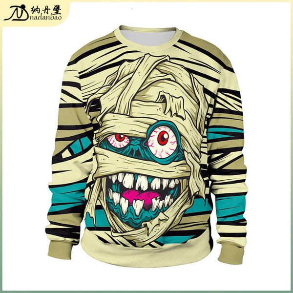 

autumn mummy printed sweater stage street parade costume wb102-012, Black