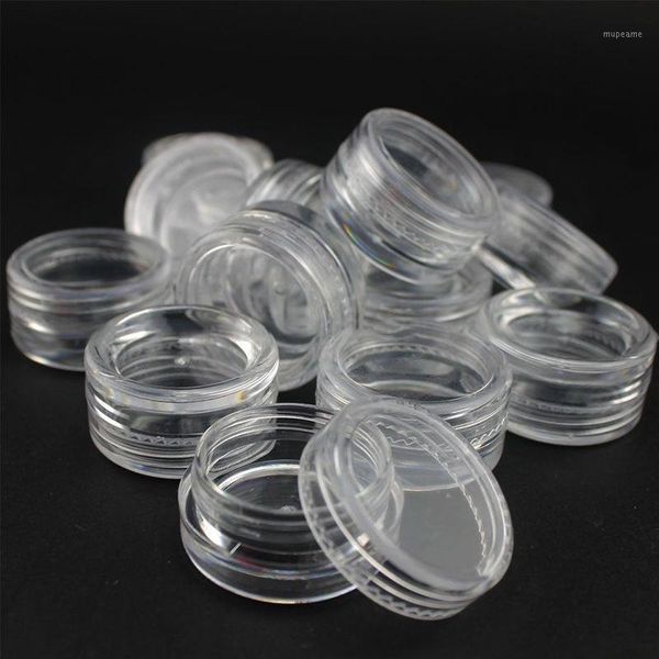 

packing bottles 500pcs portable white translucent mini plastic empty jar pot eyeshadow makeup case face cream lip container wholesale1
