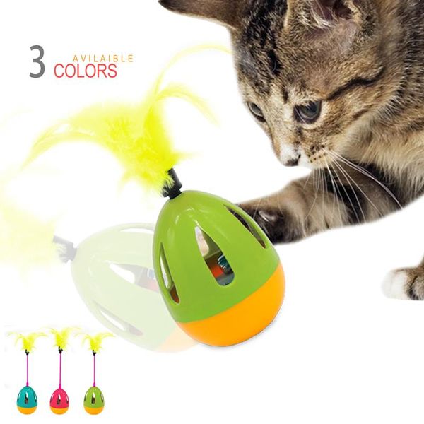 

cat toys thin pets interactive tumbler supplies balls pet kitten teaser wands feathers whirl