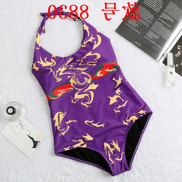 

2020 new slim bikini one piece swimsuit letter print