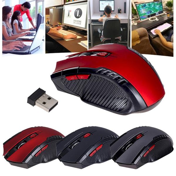 

mice 2.4g wireless mouse optical 6 buttons gamer with usb receiver 2000dpi 10m gaming for lapcomputer