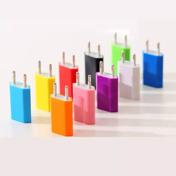 

universal eu usa flat cubic mini usb wall adapter plug home travel charger power 1a 5v for mobile smartphone 4s 5s 5c android s3 s4 e cigar