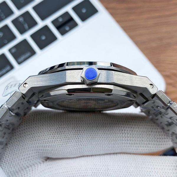 

mens watch dial hollow out 316l stainless steel automatic mechanical men watches movement 43mm montre de luxe 1c, Slivery;brown