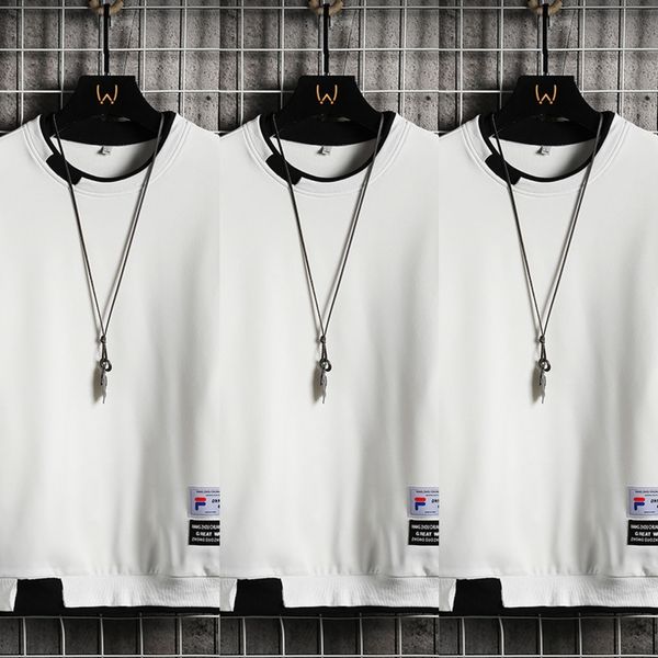 

autumn new style men's sweater casual korean version trend versatilehandsomelong sleeve pullover pullover pullovert-shirt pulloverwith, Black