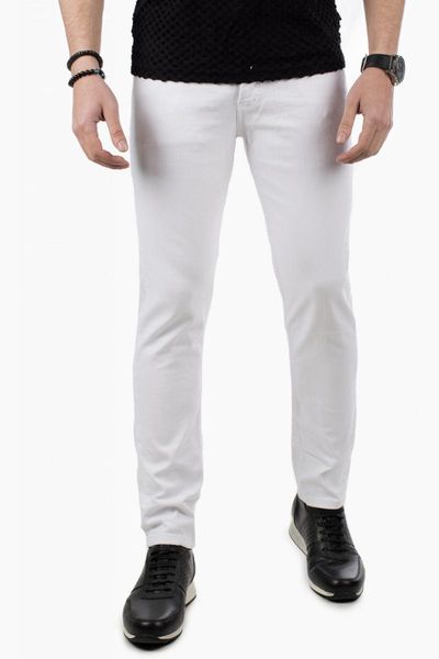 

deepsea narrow cut pipe bell-bottomed men 's jeans pants 1902114, Blue