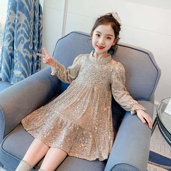 

veet girls' street show spring and autumn sequin drs 2021 r0kipyhu, Red;yellow