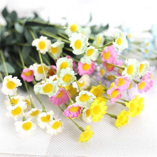 

1set fake artificial small chamomile chrysanthemum flowers foam fleur artificielles for home wedding decoration flower1