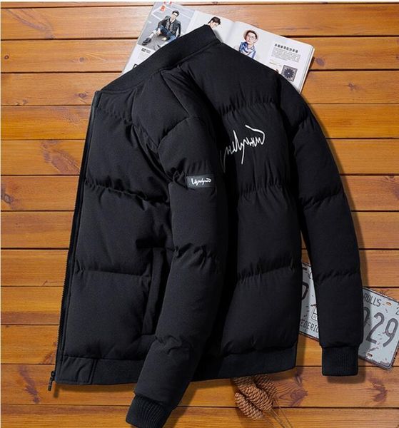 

2021 New Winter Warm Slim Male Men Cotton Thick Parka Jacket IOS4, Black