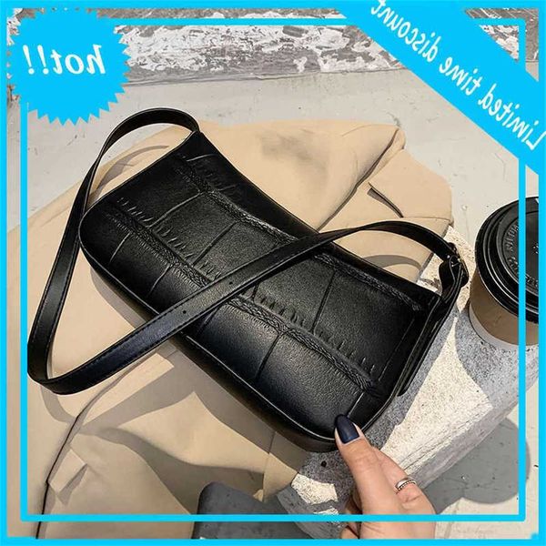 

fashion baguette women shoulder crossbody 2020 luxury design handbags ladies messenger bags causal tote female purses