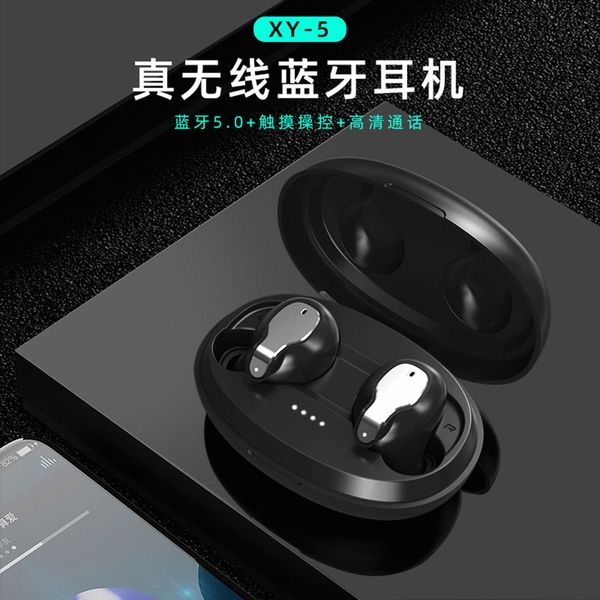 

cross-border new xy-5 bluetooth headset true wireless stereo tws private model explosion model bluetooth headset 5.0 black technology