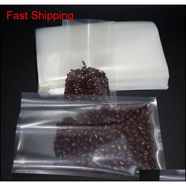 

bean food storage bag 100pcs transparent plastic vacuum bags embossing heat sealed one side emboss delicatessen fre qylxur ppshop01