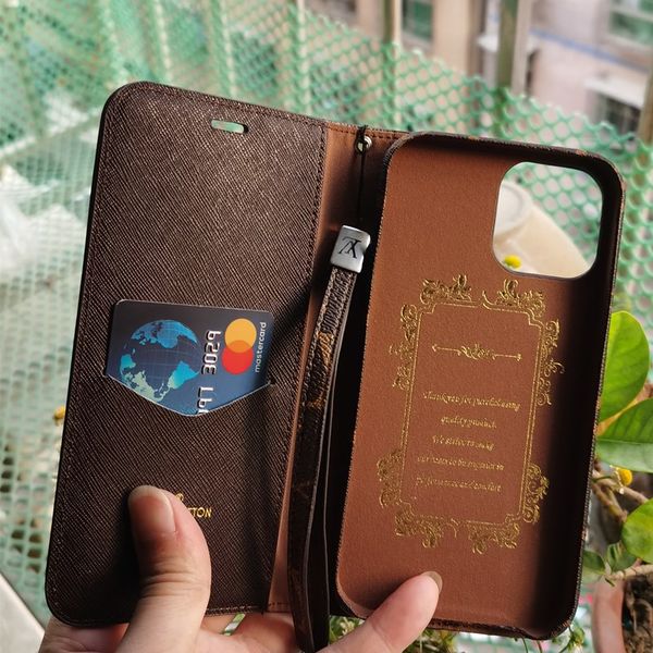 

for iphone 12 pro max phone case card pocket leather designer phone cover for iphone 11 11pro max xs xr xsmax 7/8 plus